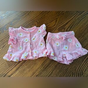 Pink Floral 3/4T Two Piece Set